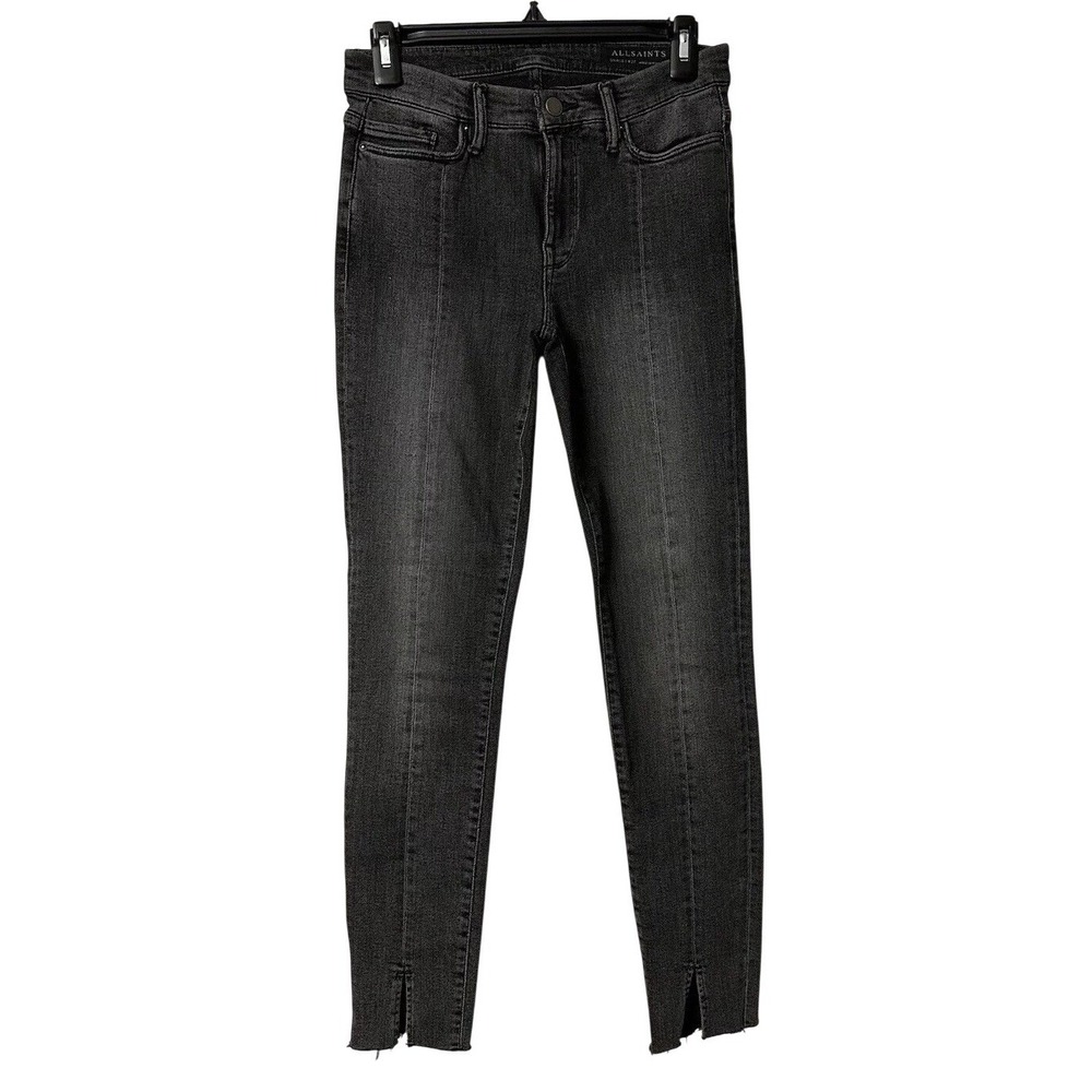 AllSaints Grace Skinny Strecth Womens Black Jeans Denim Size 27 EUC